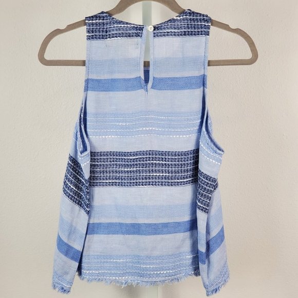 CLOTH & STONE Frayed Hem Swing Tank blue Sz M NEW - Picture 5 of 6